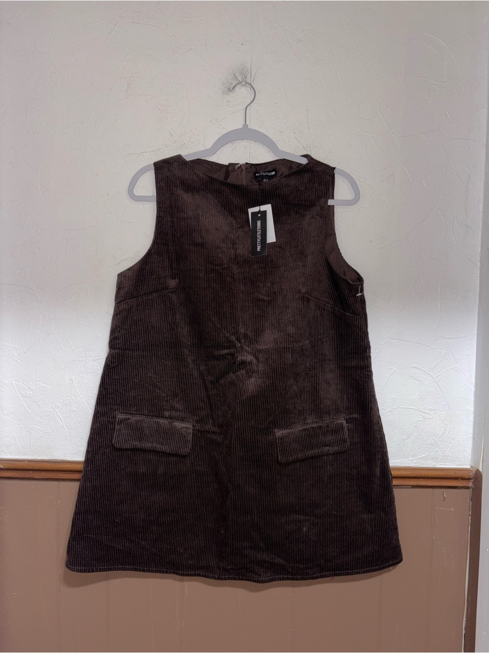 PrettyLittleThing | Brown Corduroy Dress NWT | Size 8